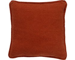 Dutch Decor BOWIE - sierkussen 45x45 cm - gewassen katoen - Potters Clay - oranje - Inclusief binnenkussen - Luxe kussens voor woonkamer & bank