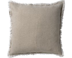 Dutch Decor BURTO - Kussenhoes 60x60 cm - gewassen katoen - Pumice Stone - beige - met rits - zonder binnenkussen