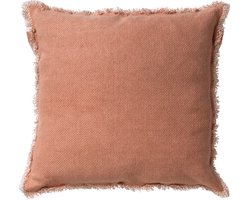 Dutch Decor BURTO - Sierkussen 45x45 cm - gewassen katoen - Muted Clay - roze - Inclusief binnenkussen