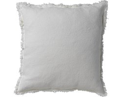 Dutch Decor BURTO - sierkussen 60x60 cm - gewassen katoen - Snow White - wit - Inclusief binnenkussen - Luxe kussens voor woonkamer & bank