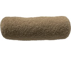 Dutch Decor - CARA - rolkussen Ø18x50 cm - teddylook - Sepia Tint - bruin