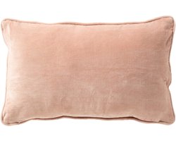 Dutch Decor CARINA - sierkussen 30x50 cm - 100% katoen - Misty Rose - roze - Inclusief binnenkussen - Luxe kussens voor woonkamer & bank