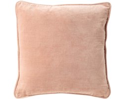 Dutch Decor CARINA - sierkussen 45x45 cm - 100% katoen - Misty Rose - roze - Inclusief binnenkussen - Luxe kussens voor woonkamer & bank