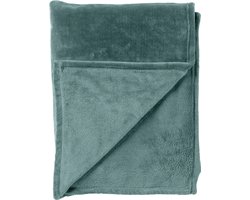 Dutch Decor - CHARLIE - plaid 200x220 cm - extra grote fleece deken - effen kleur - Sagebrush Green - groen