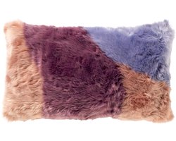 Dutch Decor CLIO - sierkussen 30x50 cm - bontlook - Dusky Orchid - paars - Inclusief binnenkussen