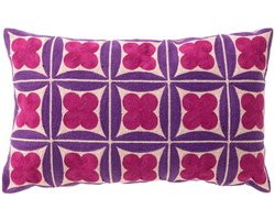 Dutch Decor CLOVER - kussenhoes 30x50 cm - geometrisch - Deep Lavender - paars - met rits - zonder binnenkussen