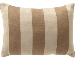 Dutch Decor CYRUS - Buitenkussen 40x60 cm - waterafstotend en uv-bestendig - gestreept - Irish Cream - beige
