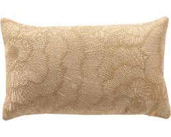 Dutch Decor - DAISY - buitenkussen 30x50 cm - waterafstotend en uv-bestendig - Irish Cream - beige