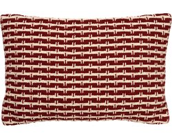 Dutch Decor DANA - sierkussen 40x60 cm - 100% katoen - Merlot - rood - Inclusief binnenkussen