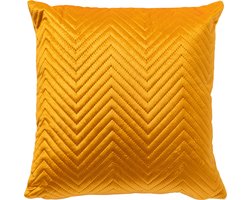 Dutch Decor DUKE - Kussenhoes 40x40 cm - subtiel geometrisch patroon - Golden Glow - geel - met rits - zonder binnenkussen