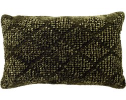 Dutch Decor ELIO - kussenhoes 40x60 cm - getuft - Mayfly - groen - met rits - zonder binnenkussen