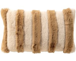 Dutch Decor ELLIE - kussenhoes 30x50 cm - imitatiebont - Irish Cream - beige - met rits - zonder binnenkussen
