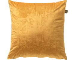 Dutch Decor ELON - sierkussen 45x45 cm - subtiele structuur - effen kleur - Chai tea - geel - Inclusief binnenkussen - Luxe kussens voor woonkamer & bank