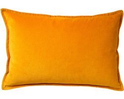 Dutch Decor FAY - Kussenhoes 40x60 cm - velvet met 2 kleuren - Golden Glow + Chive - geel en groen - met rits - zonder binnenkussen