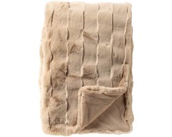 Dutch Decor - FERRON - plaid 140x180 cm - imitatiebont - Irish Cream - beige