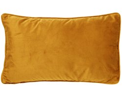 Dutch Decor FINN - kussenhoes 30x50 cm - velvet - lendekussen - Chai Tea - geel - met rits - zonder binnenkussen