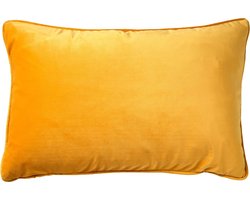 Dutch Decor FINN - Kussenhoes 40x60 cm - velvet - effen kleur - Golden Glow - geel - met rits - zonder binnenkussen