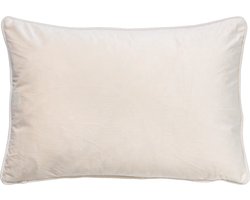 Dutch Decor FINN - Kussenhoes 40x60 cm - velvet - effen kleur - Snow White - wit - met rits - zonder binnenkussen