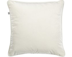 Dutch Decor FINN - Kussenhoes 45x45 cm - velvet - effen kleur - Snow White - wit - met rits - zonder binnenkussen