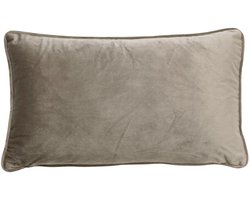 Dutch Decor FINN - Sierkussen 30x50 cm - velvet - lendekussen - Driftwood - taupe - Inclusief binnenkussen - Luxe kussens voor woonkamer & bank
