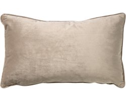 Dutch Decor FINN - sierkussen 30x50 cm - velvet - lendekussen - Pumice Stone - beige - Inclusief binnenkussen_ - Luxe kussens voor woonkamer & bank