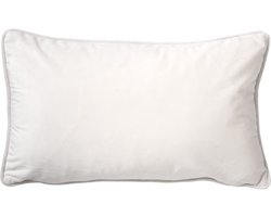 Dutch Decor FINN - Sierkussen 30x50 cm - velvet - lendekussen - Snow White - wit - Inclusief binnenkussen - Luxe kussens voor woonkamer & bank