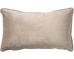 Dutch Decor FINN - Sierkussen 40x60 cm - velvet - effen kleur - Pumice Stone - beige - Inclusief binnenkussen