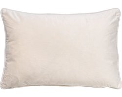 Dutch Decor FINN - Sierkussen 40x60 cm - velvet - effen kleur - Snow White - wit - Inclusief binnenkussen - Luxe kussens voor woonkamer & bank