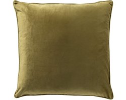 Dutch Decor FINN - sierkussen 45x45 cm - velvet - effen kleur - Green Moss - groen - Inclusief binnenkussen - Luxe kussens voor woonkamer & bank