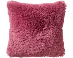 Dutch Decor FLUFFY - Sierkussen 60x60 cm - superzacht - XL kussen - Heather Rose - roze - Inclusief binnenkussen