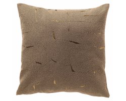 Dutch Decor GIDON - kussenhoes 45x45 cm - gouddraad - Sepia Tint - bruin, goud - met rits - zonder binnenkussen