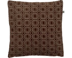 Dutch Decor HANS - Kussenhoes bruin 45x45 cm - met rits