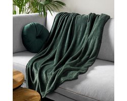 Dutch Decor - HARVEY - plaid 150x200 cm - superzacht - fleece deken - Mountain View - donkergroen