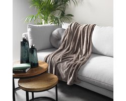 Dutch Decor - HARVEY - Plaid 150x200 cm - superzachte deken van fleece - Driftwood - taupe