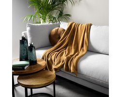 Dutch Decor - HARVEY - Plaid 150x200 cm - superzachte deken van fleece - Tobacco Brown - bruin