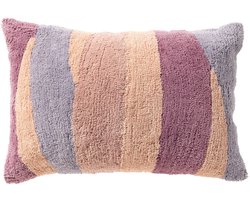 Dutch Decor IMME - kussenhoes 40x60 cm - organisch gestreept - Dusky Orchid - paars - met rits - zonder binnenkussen