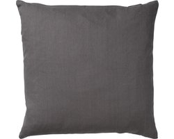 Dutch Decor JAMES - Sierkussen 45x45 cm - duurzaam katoen – effen kleur - Charcoal Gray - antraciet - Inclusief binnenkussen - Luxe kussens voor woonkamer & bank