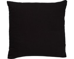 Dutch Decor JAMES - Sierkussen 45x45 cm - duurzaam katoen - effen kleur - Raven - zwart - Inclusief binnenkussen
