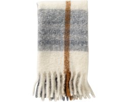 Dutch Decor - JAMIE - plaid 130x170 cm - geruit - Sterling Blue - blauw, wit