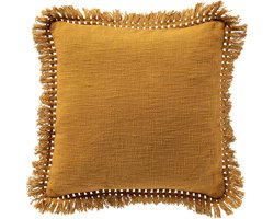 Dutch Decor JONNA - sierkussen 45x45 cm - gerecycled - katoen - Chai Tea - geel - Inclusief binnenkussen - Luxe kussens voor woonkamer & bank