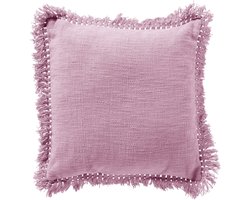 Dutch Decor JONNA - sierkussen 45x45 cm - gerecycled - katoen - Fragrant Lilac - paars - Inclusief binnenkussen - Luxe kussens voor woonkamer & bank