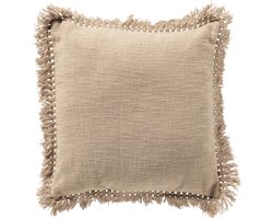 Dutch Decor JONNA - sierkussen 45x45 cm - gerecycled - katoen - Pumice Stone - beige - Inclusief binnenkussen - Luxe kussens voor woonkamer & bank