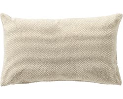 Dutch Decor JULIO - buitenkussen 30x50 cm - waterafstotend en uv-bestendig - Marshmallow - wit