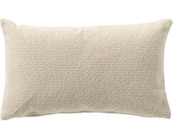 Dutch Decor JULIO - kussenhoes outdoor 40x60 cm - waterafstotend en uv-bestendig - Marshmallow - wit