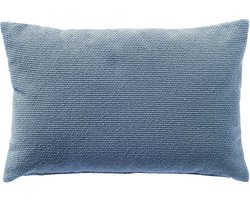 Dutch Decor JULIO - kussenhoes outdoor 40x60 cm - waterafstotend en uv-bestendig - Quiet Harbor - blauw