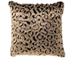 Dutch Decor KEYAN - kussenhoes 45x45 cm - dierenprint - Rocky Road - bruin - met rits - zonder binnenkussen