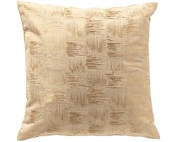 Dutch Decor LAMAR - kussenhoes 45x45 cm - Bleached Sand - beige, goud - met rits - zonder binnenkussen
