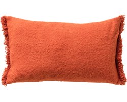 Dutch Decor LASSE - kussenhoes 30x50 cm - 100% katoen - duurzaam - Potters Clay - oranje - met rits - zonder binnenkussen