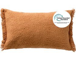 Dutch Decor LASSE - kussenhoes 30x50 cm - 100% katoen - duurzaam - Tobacco Brown - bruin - met rits - zonder binnenkussen