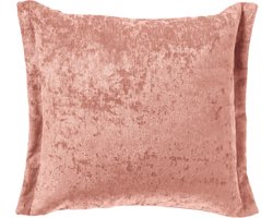 Dutch Decor LEWIS - Sierkussen 45x45 cm - fluweel - met sierrand - Muted Clay - roze - Inclusief binnenkussen - Luxe kussens voor woonkamer & bank
